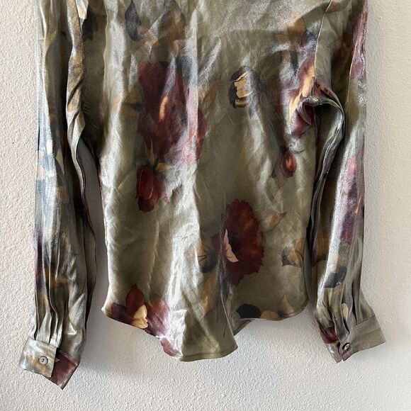 Vintage Jonathan Martin Top Womens XS/S Satiny Button Up Fairy Romantic 90's Y2K - Picture 13 of 16